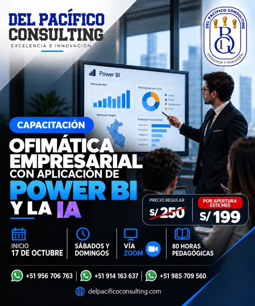 Flyer Ofimática Empresarial con Aplicación de Power BI y la IA